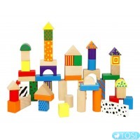 Дерев'яні кубики Viga Toys 59695 Візерункові блоки 50 шт